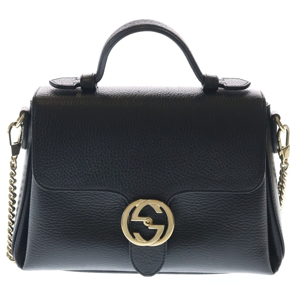 GUCCI Interlocking GG Shoulder Bag Black